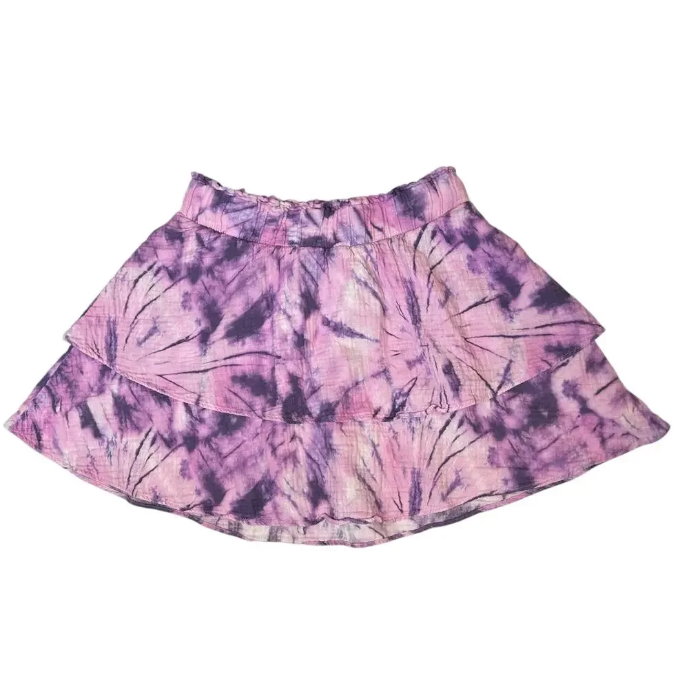 Show Me Your Mumu Aiden Mini Skirt in Purple Tie Dye Size M